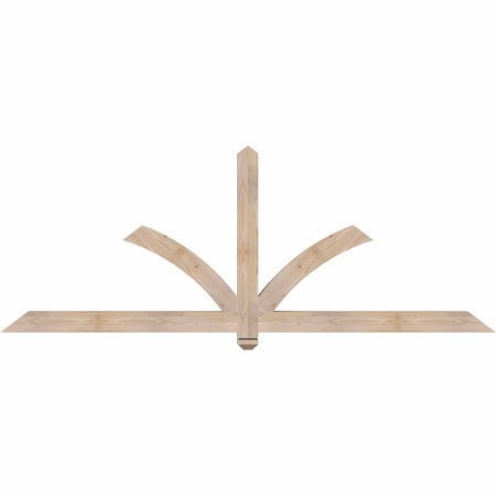 Ekena Millwork Redmond Smooth Timber Gable Bracket, Douglas Fir, 84"W x 31"H x 3 1/2"D x 3 1/2"F, 9/12 Pitch GBW084X31X0404RED00SDF